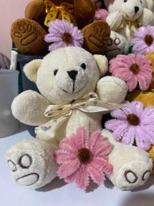 Boneka Teddy Bear 16cm krem Premium/Boneka premium untuk wisuda 16cm/Boneka Teddy Bear kaki 16cm