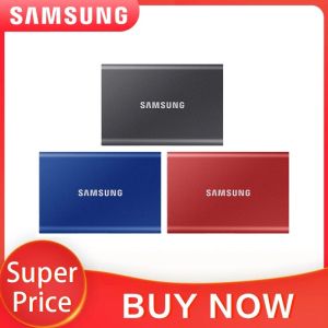 Samsung T7 Portable SSD 1TB 2TB 4TB External Disk Hard Drive Solid State Disk USB 3.2 Gen 2 Compatible For Laptop Desktop PC