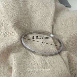 Pure Silver Titanium Steel Bracelet for Couples Punk Style Non-Fading Ins Crystal Brand Open Design Fashion Accessory