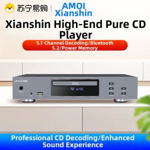 Amoi | Amoi High Fidelity Pure CD Player Black Vinyl Lossless Decoding Bluetooth Home Audio HiFi 310 for Music Lovers