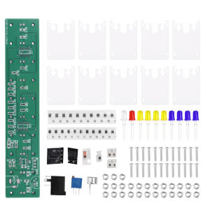 DIY Sound Control LED Music Spectrum Electronic Kit Crystal Column Audio Display PCB Soldering Practice Kit LM339 LM358 DC5-12V