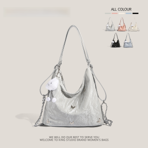 Large Capacity Butterfly Womens Commuter Tote Bag Double Shoulder Single Shoulder Crossbody Bag Korean Style Leisure Handbag