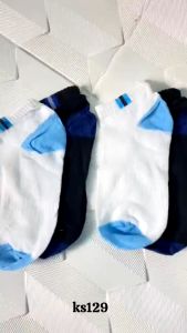 KS129 Kaos Kaki Pendek Motif Garis Kaos Kaki Fashion Ankle Sock