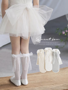 ถุงเท้าเด็กผู้หญิงแบบยาวปานกลางผ้าฝ้ายแท้บางสำหรับฤดูร้อนสไตล์เกาหลี เสื้อผ้าเด็ก ชุดเด็ก เสื้อผ้าเด็ก ถุงเท้าเด็ก