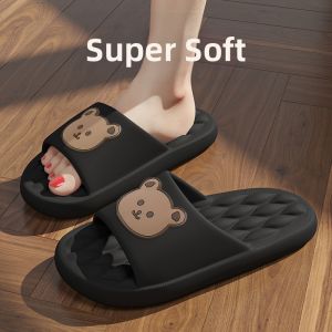 BAIMUQINGCHEN | Squishy Anti-slip Bear Design Slippers