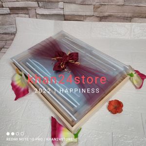 Promo Kotak Seserahan Nikah Kayu Jati Belanda Isi 4 Rustic Mika Hantaran Nikah