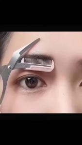 1-3 PCS Eyebrow Trimmer Set Precision Trimming Scissors Curved Eyebrow Trimmer And Comb - For On-The-Go Eyebrow Grooming