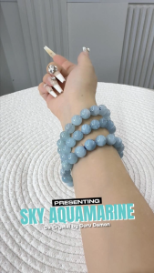DA CRYSTAL Sky Aquamarine Crystal Bracelet | Natural Crystal Bracelet in Malaysia