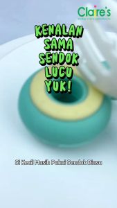CLAIRES PP SPOON & FORK WITH SILICONE HANDLE - SENDOK GARPU BAYI