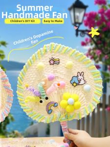 Traditional Handmade Weaving Fan DIY Material Kit for Kids