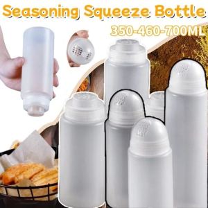 Plastic Seasoning Squeeze Storage Bottle For Kitchen Salt Pepper Leakproof Condiment Dispenser 350-700ML