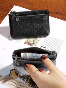 SIFULUN | Genuine Leather Small Wallet For Shopping Zipper Change Card Holder