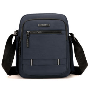New Mens Casual Oxford Cloth Crossbody Bag Single Shoulder Bag Travel Business Water Bottle Bag Small Size Nylon Material