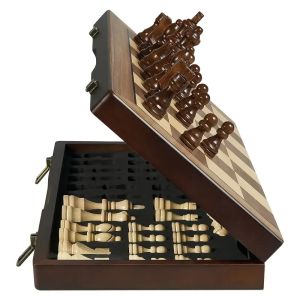 Bộ Cờ Vua Bằng Gỗ Từ Tính Bảng Gấp Di Động 393cm Với 2 Nữ Hoàng Bổ Sung Thích Hợp Để Chơi Giải Đấu