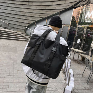 Tote Bag aesthetic Waterproof outdoor Nylon Work 15.6 Men Laptop Bag Black Male Leather Laptop Bag Waterproof Travel Backpack - Lazada