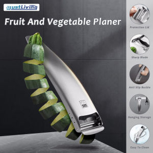 JustLiving 304 Stainless Steel Peeler Slicer Potato Cucumber Carrot Grater Julienne Peeler Vegetable Fruit Peeler Kitchen Gadget Multi-Functional Peeler Scrape Knife Melon Peeler
