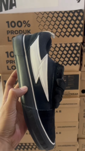 SABA Zeus Mono Black - Sepatu Sneakers Casual Pria Wanita 100% Original - ZX 44