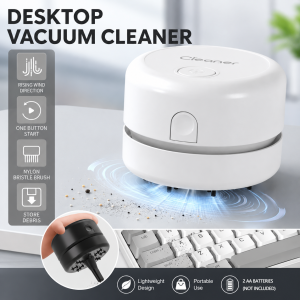Cordless Mini Desk Vacuum Cleaner Portable Keyboard Cleaner Desktop Dust Sweeper for Home Office Table Crumbs
