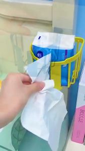 Punch-free Toilet Paper Holder Box Paper Storage Rack Paper Storage Box Bathroom Waterproof Wall Mount