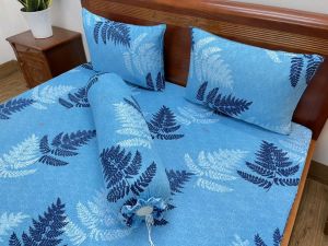 Bộ Ga Thun Hàn Quốc 4 MÓN -MẪU MỚI ( 1 ga bo chun + 2 áo gối nằm +1 áo ôm  )