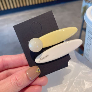 Fashionable Pearl Hair Clip Womens Creamy Color Duckbill Hair Accessory Side Bangs Clamp Stylish Hair Decoration