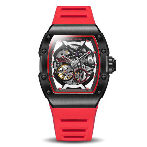 BONEST GATTI | BONEST GATTI Mens Automatic Mechanical Watch German Craftsmanship Skeleton Tonneau Design with Luminous Function Sports Style