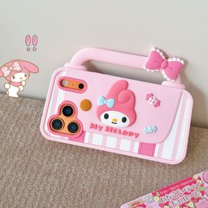 Sanrio | 3D Sanrio Hello Kitty Melody Handbag Cartoon Phone Case For iphone 17 16 15 14 13 Pro Max Plus 17 Silicone Shockproof Soft Cover