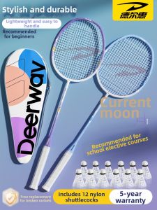 Deerway | Genuine Full Carbon Ultra Light Badminton Rackets Set