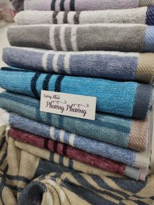 Khăn tắm Cotton Bông nở Dệt Thổ Cẩm 50x100 Khăn rất mềm mại hoạ tiết hoa văn sọc thổ cẩm sang trọng thấm hút tốt [ Xưởng Khăn Phương Phương chuyên sỉ và lẻ ]