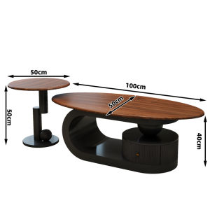 Elegant Minimalist Microcrystalline Stone Plate Coffee Table