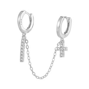 ANENJERY Butterfly Stars Heart Chain Tassel Earrings For Women Korean Fashion Simple Piercing Long Ear Jewelry