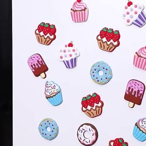 [MS] Personalized Cake Creative Fridge Magnet Northern Europe ins Stereo Magnetic Sticker Magnet Cartoon Decoration Magnetic Stickers