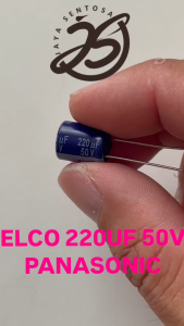 ELCO 220UF 50V PANASONIC KAPASITOR CAPACITOR ELCO KAPASITOR ELKO KAPASITOR 220 UF 50 V PANASONIC ups