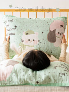 Pure Cotton Flannel Pillowcase for Dogs And Cats Breathable Absorbent High End Single Person Pillow Use Made in China