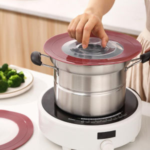 ฝากระทะยางซิลิโคนเกรดอาหารพร้อมฝาครอบชามและจานในครัว เหมาะกับเตาแม่พิมพ์และตู้เย็น อุปกรณ์ทำอาหารในครัวที่ใช้งานได้หลากหลาย