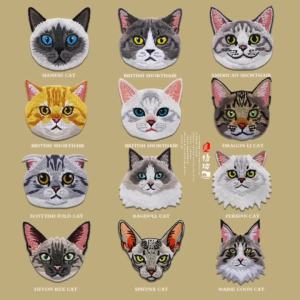 Exquisite Cat Ironing Embroidery Patches Seamless Fabric Stickers Decorative Clothing Backpack Covers Repairing Clothing Holes