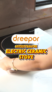 Dreepor Energy Efficient 2200W Infrared Ceramic Induction Cooktop with Integrated Battery and Touch Control
