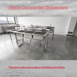 Stainless Steel Kitchen Sink with Square Leg Stand Single Sink DoubleSink Optional Left Right Sink Available for Home Restaurant