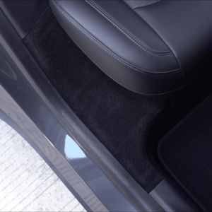 For 21-24 Tesla Model Y Rear Door Sill Anti Kick Pad Rear Door Suede Protection Pad Anti Trampling Protection Pad 2-Piece Set