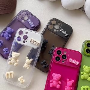 Vivo V27 5G Case Vivo V27 V25 Pro 5G Case Vivo V27E V23 5G Mirror Bear Phone Case Filp over Camera Protector Soft Shockproof Clear Cover