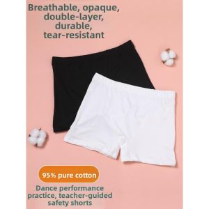 XUANSHU | Dance Leggings Children Black and White Close-fitting Shorts