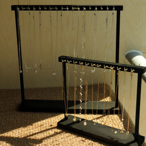 Jewelry Organizer Necklace Display Stand Wood Jewelry Necklace Holder for Store Jewellery Packaging Necklace Shelf Hanging Case