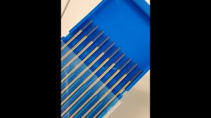 ทังสเตน ยกกล่อง ทังสเตนสีน้ำเงิน2.4 มม ยาว 150 มม สำหรับเชื่อมอาร์กอนใช้งาน