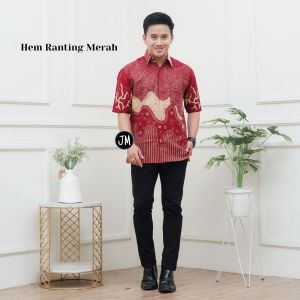 Atasan Batik Couple Kutubaru Modern Kemeja Kantor Slimfit
