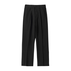 Spring Autumn Mens Casual Trousers Loose Large Size High Drape Straight Leg Suit Pants Comfortable Fashionable Teenage Wear