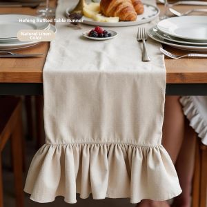 Vintage French Style Elegant Linen Table Flag