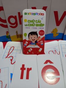 Bộ 42 thẻ học chữ cái Tiếng Việt phiên bản mới. Flash card chữ cái và chữ ghép theo phương pháp giáo dục của Glenn Doman