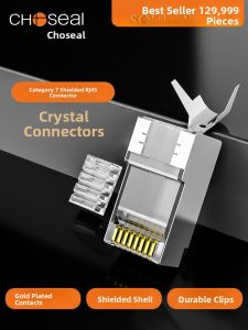 Choseal Autumn Leaf Original Cat7 Gold Plated Crystal Head for Gigantic Network Cable Super Seven RJ45 Network Connector