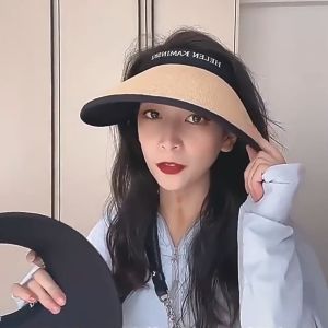 Mũ cói đi biển rộng vành nữ nón cói lưỡi trai chống nắng hai lớpgiúp khuôn mặt trông nhỏ hơn-HAUSE