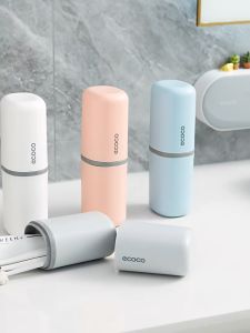 SR99. ECOCO Set Cawan Berus Gigi Perjalanan dengan Pemegang Berus Gigi Kotak Ubat Gigi Cawan Berus Gigi Mudah Alih Travel Toothbrush Cup Set with Toothbrush Holder Toothpaste Box Portable Toothbrush Cup